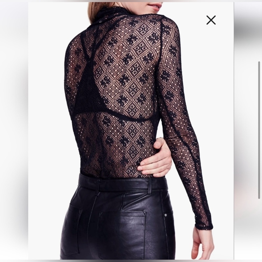 Free People Intimately Sweet Memories Lace
Turtleneck Size Medium in Black NWOT - Picture 3 of 12
